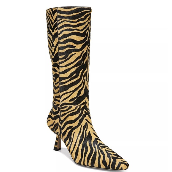 Tall Boot Tiger Print Calf Hair 